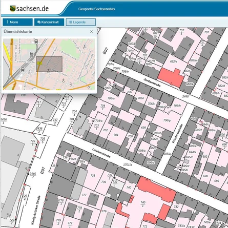 Screenshot Geoportal Sachsenatlas ALKIS