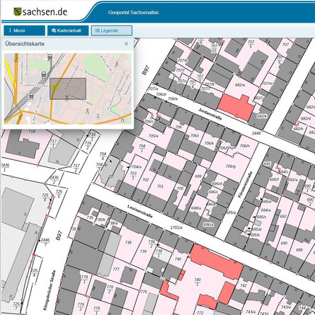 Screenshot Geoportal Sachsenatlas ALKIS