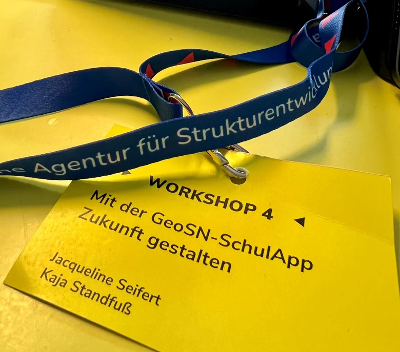 Namensschild für den Workshop bei der Frühschicht der SAS