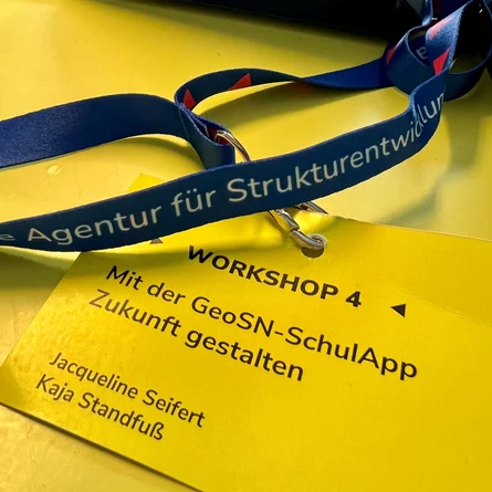 Namensschild für den Workshop bei der Frühschicht der SAS