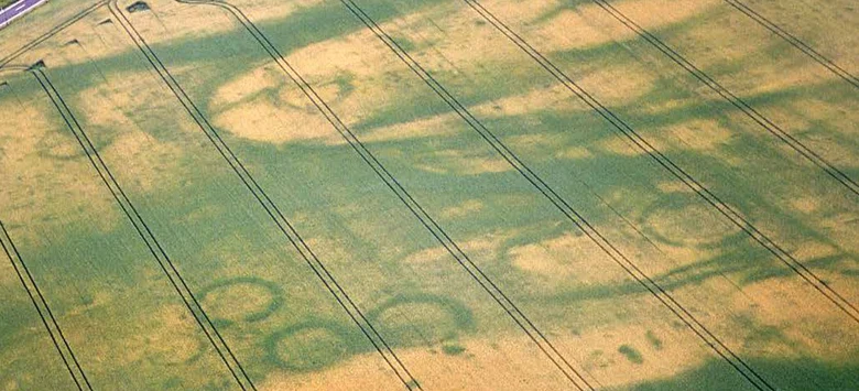 Ackerfl&auml;che mit Spuren der landwirtschaftlichen Bearbeitung