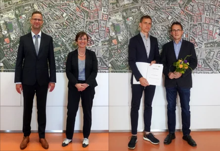 &Ouml;bVI Sven Dademasch, &Ouml;bVI Dr. Ralf Rosenau, ehemaliger &Ouml;bVI Andreas Rosenau und Gesch&auml;ftsf&uuml;hrerin Annette Rothenberger-Temme