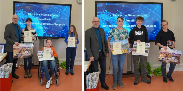 Fotos der Sieger aus Klassenstufe 7 und Klassenstufe 10