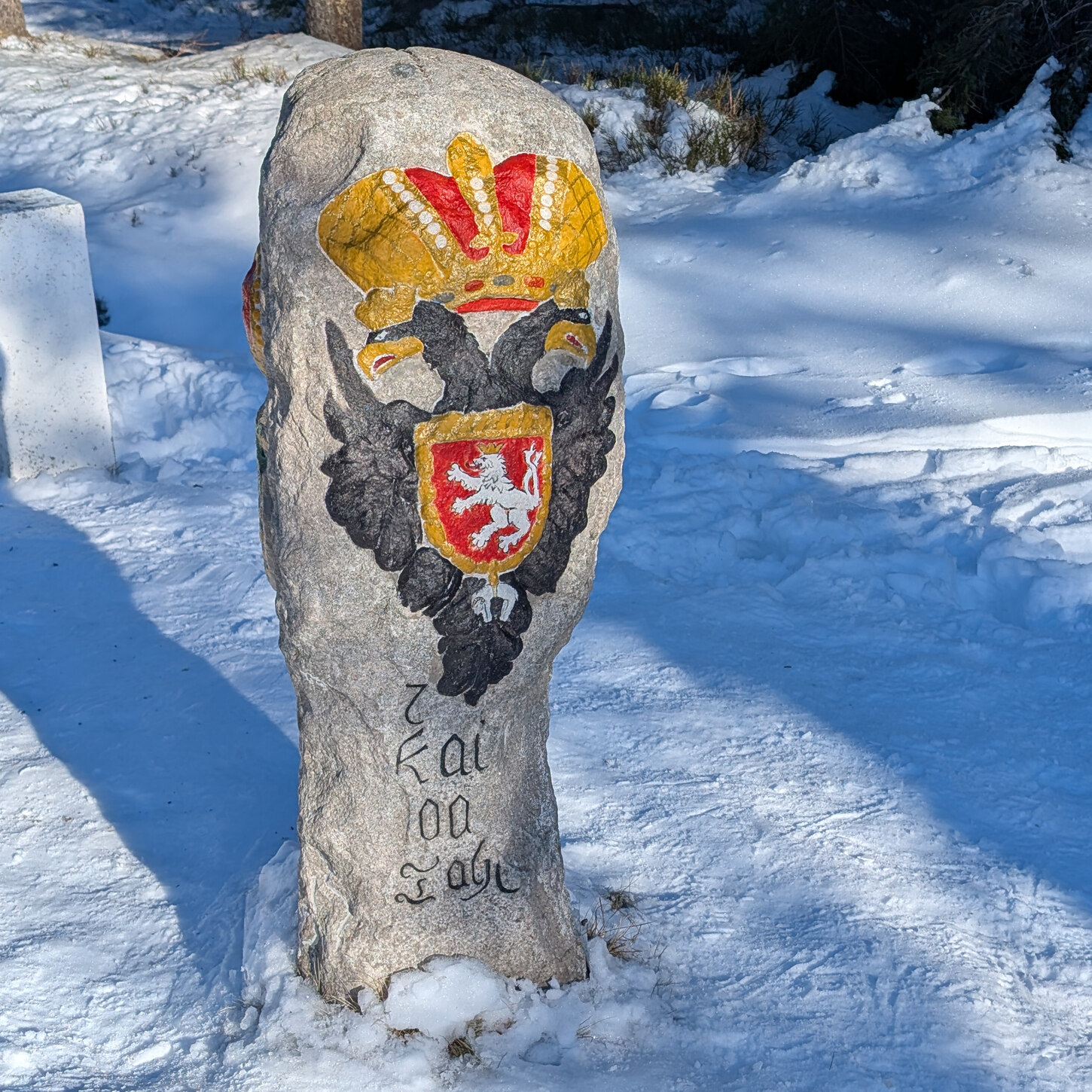 Dreiherrenstein markiert die Grenze zwischen Sachsen und Tschechien